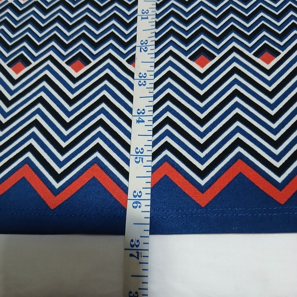 Max Studio Chevron Print Midi‎ Dress Belted Shirt Dress Career Small - Picture 6 of 7